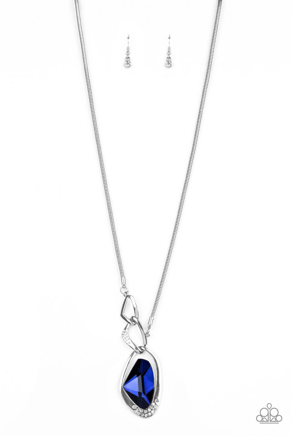 Paparazzi Optical Opulence - Blue Necklace - Life Of The Party - December 2019