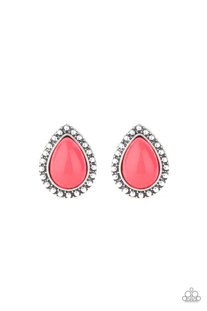 Paparazzi Boldly Beaded - Pink Earrings