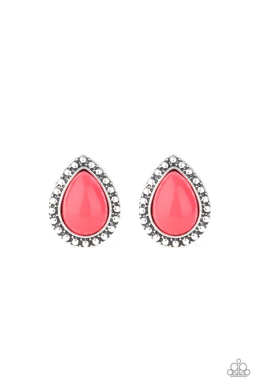 Paparazzi Boldly Beaded - Pink Earrings