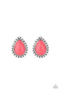 Paparazzi Boldly Beaded - Pink Earrings