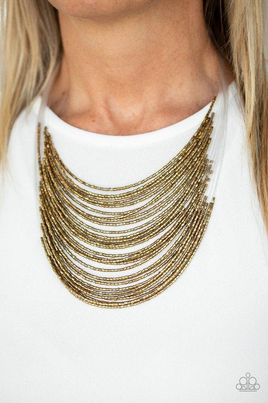 Paparazzi Catwalk Queen - Brass Necklace