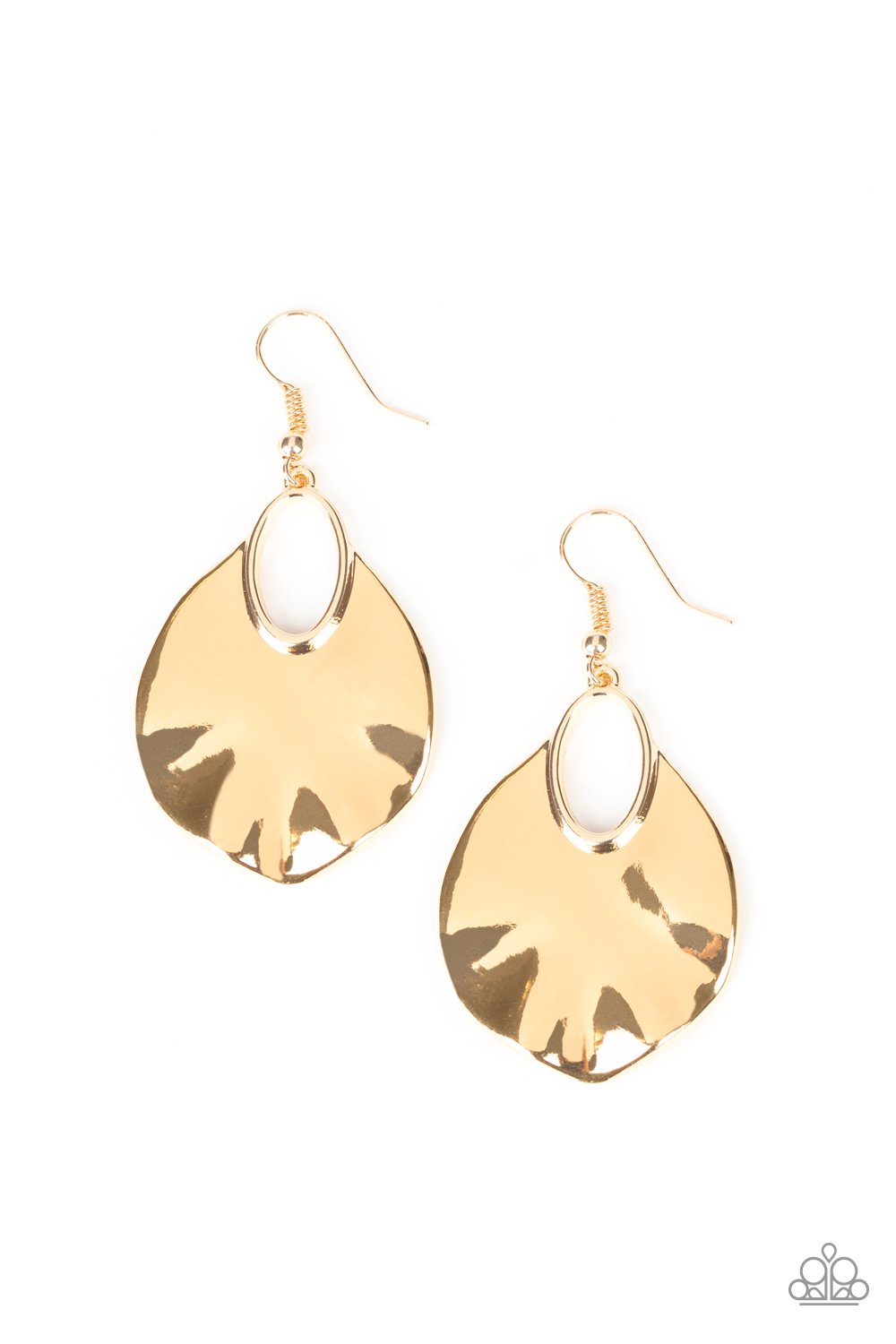 Paparazzi Ruffled Refinery - Gold Earrings