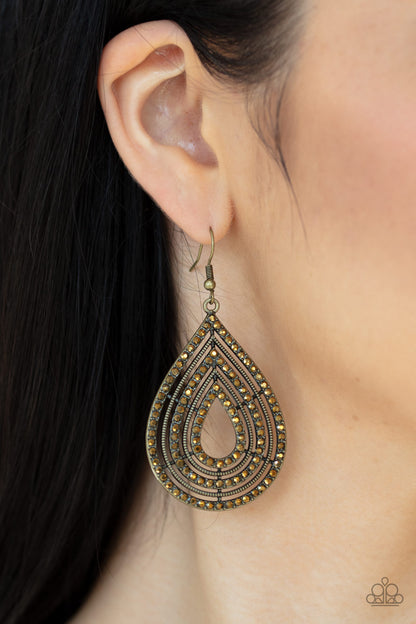 Paparazzi 5th Avenue Attraction - Brass Earrings