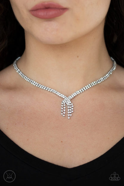 Paparazzi Ante Up - White Choker Necklace