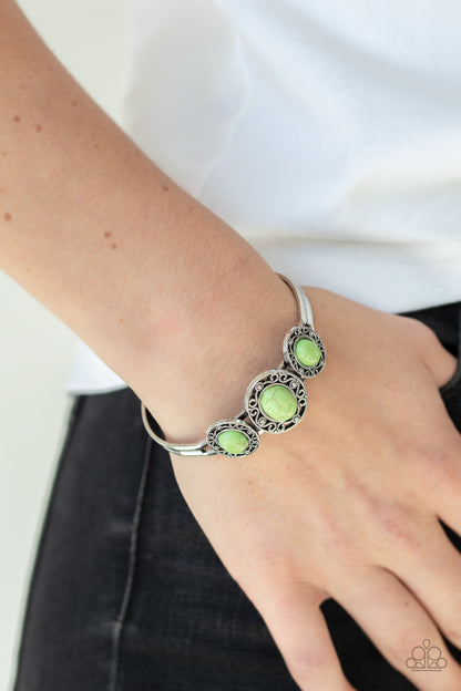 Paparazzi Stone Sage - Green Bracelet
