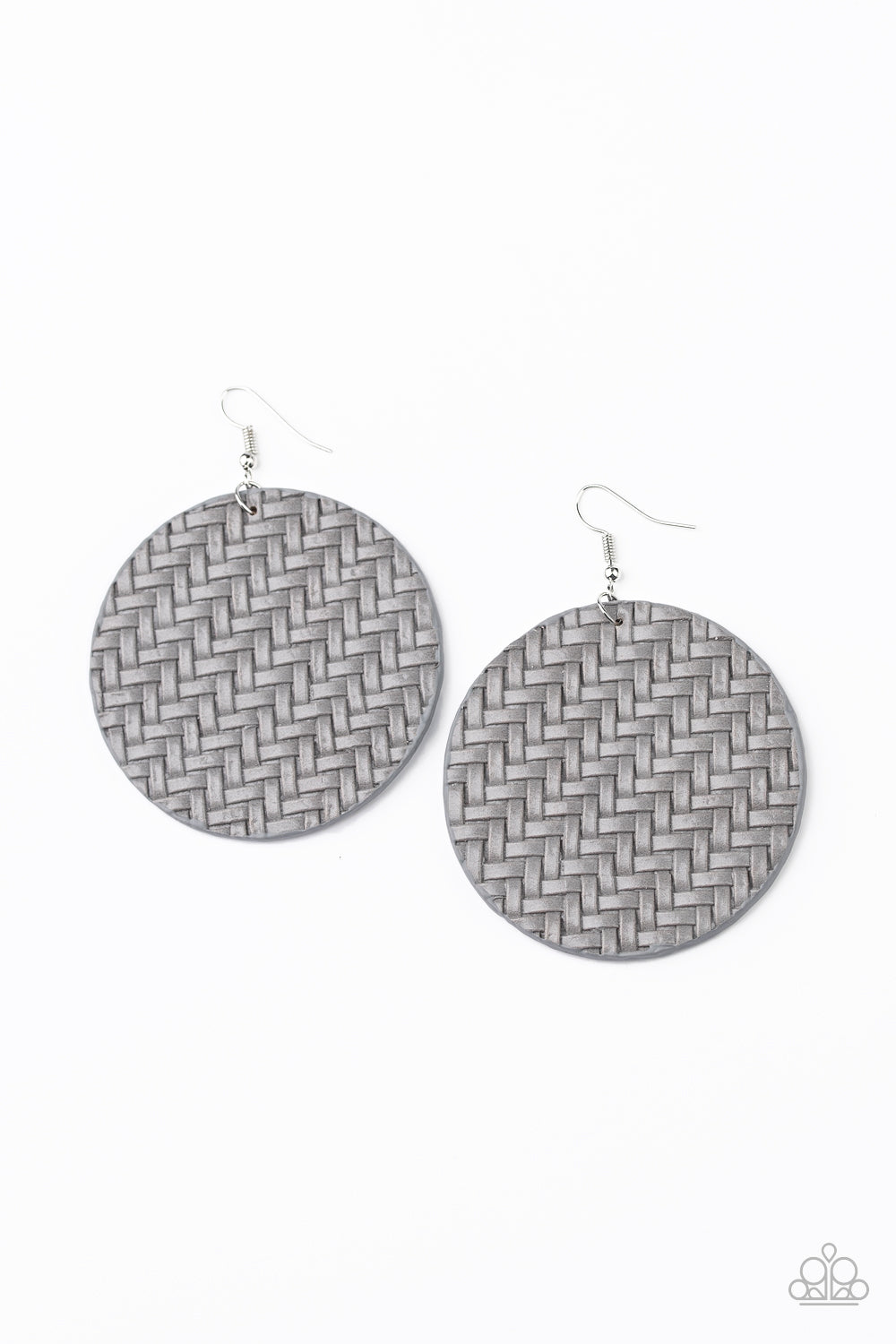 Paparazzi Plaited Plains - Silver Earring