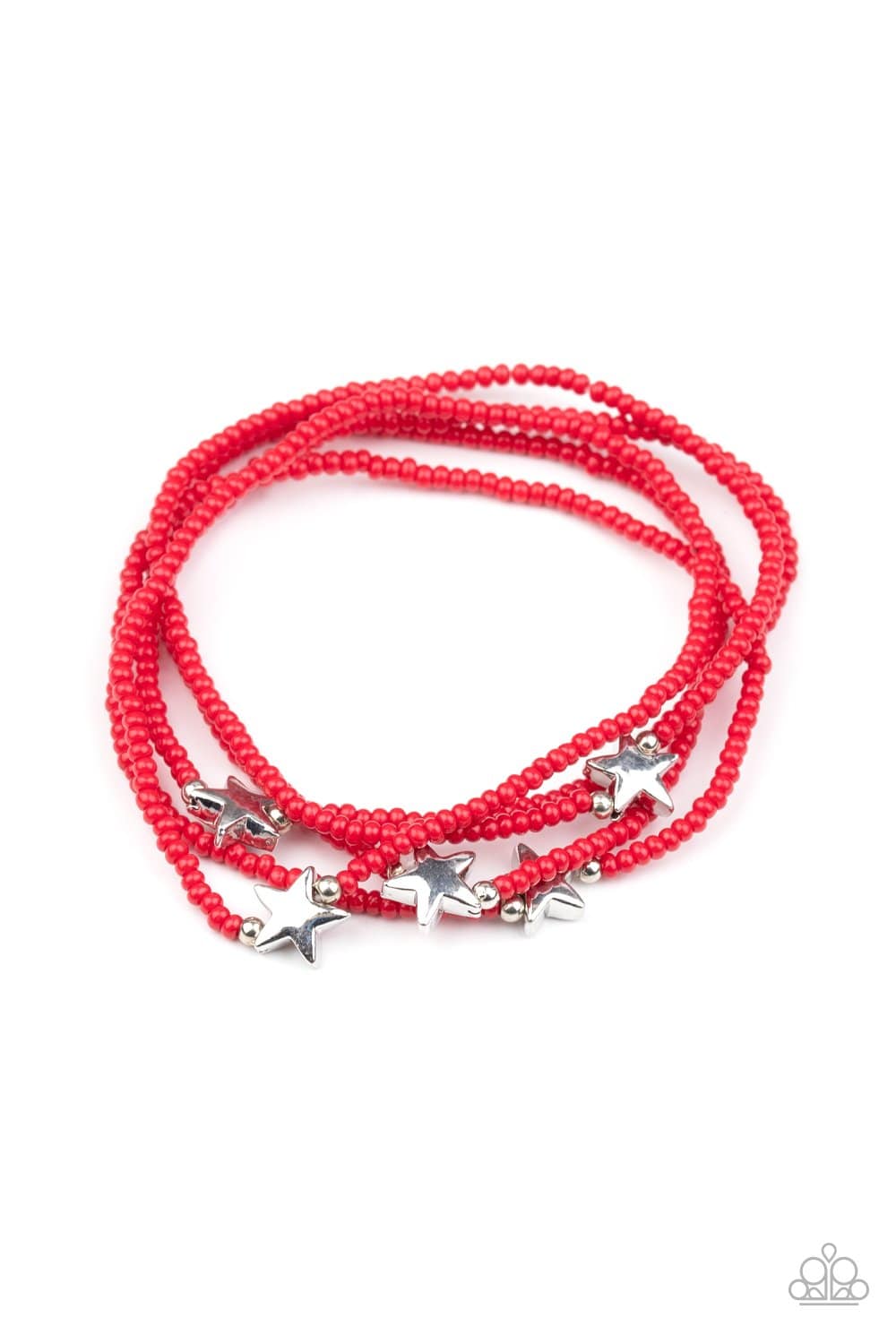Paparazzi Pretty Patriotic - Red Bracelet