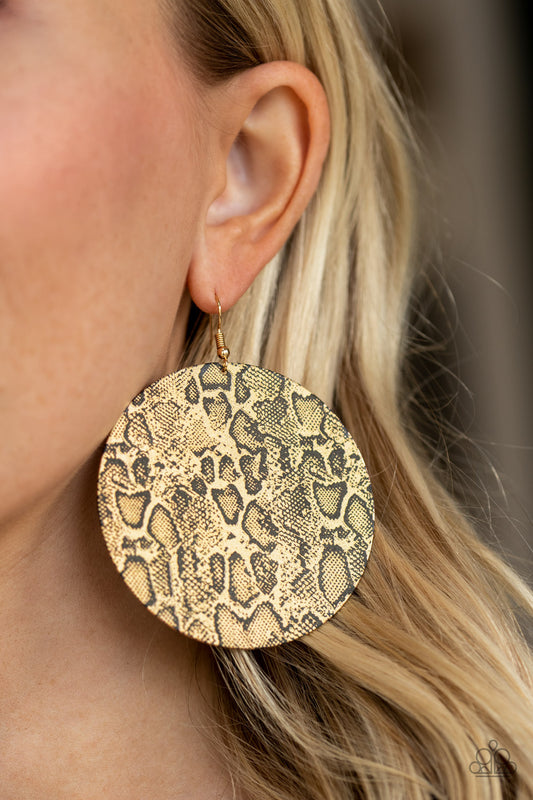Paparazzi Animal Planet - Gold Earrings