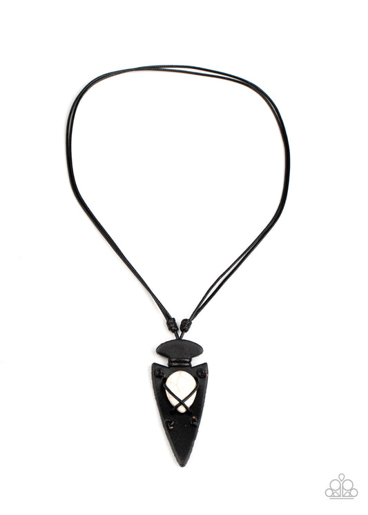 Paparazzi Hold Your ARROWHEAD Up High - White Urban Necklace