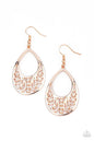 Paparazzi Stylish Serpentine - Rode Gold Earrings