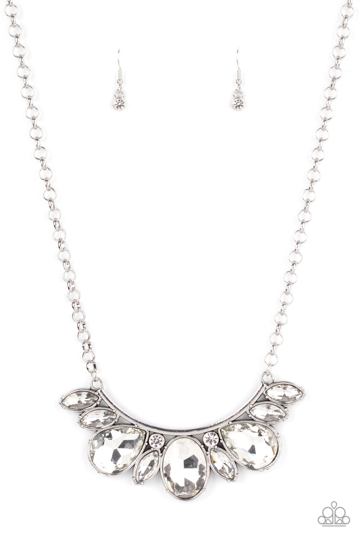 Paparazzi Never SLAY Never - White Necklace - Life Of The Party - May 2021