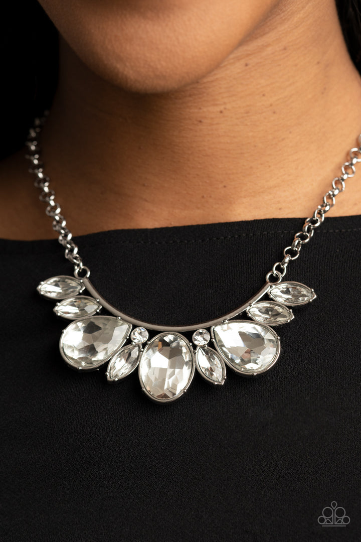Paparazzi Never SLAY Never - White Necklace - Life Of The Party - May 2021