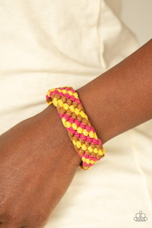 Paparazzi WEAVE No Trace - Pink Multi Urban Bracelet