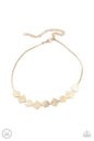 Paparazzi Don't Get Bent Out Of Shape - Gold Choker Necklace