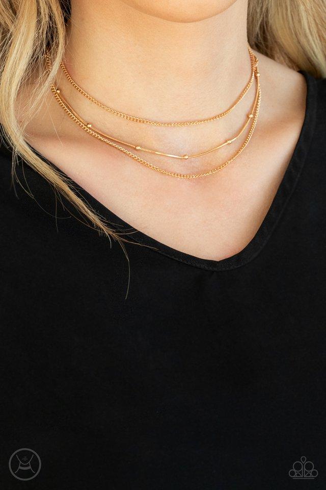 Paparazzi Subtly Stunning Gold Choker Necklace Big Papa s Bling