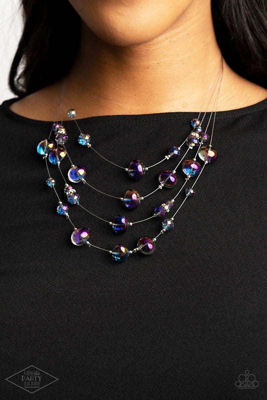 Paparazzi Cosmic Real Estate - Multi Oil Spill Necklace