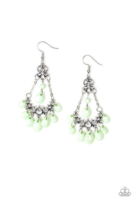 Paparazzi Malibu Sunset - Green Earrings