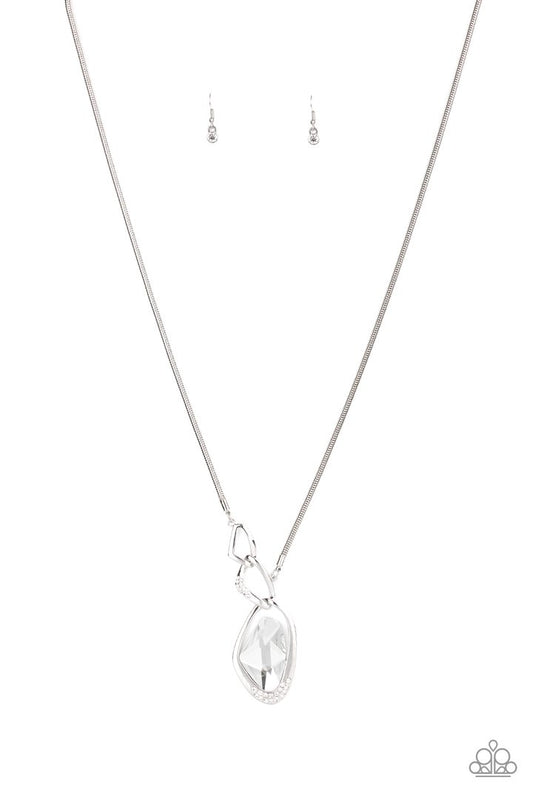 Paparazzi Optical Opulence - White Necklace