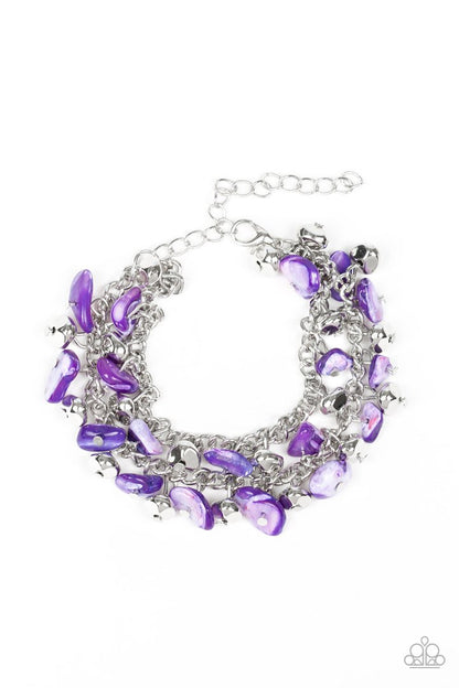 Paparazzi Plentiful Pebbles - Purple Bracelet