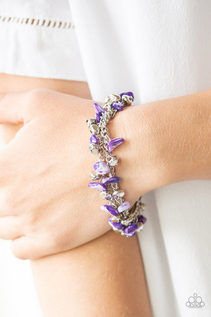 Paparazzi Plentiful Pebbles - Purple Bracelet