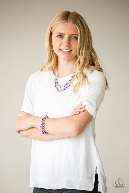 Paparazzi Plentiful Pebbles - Purple Bracelet