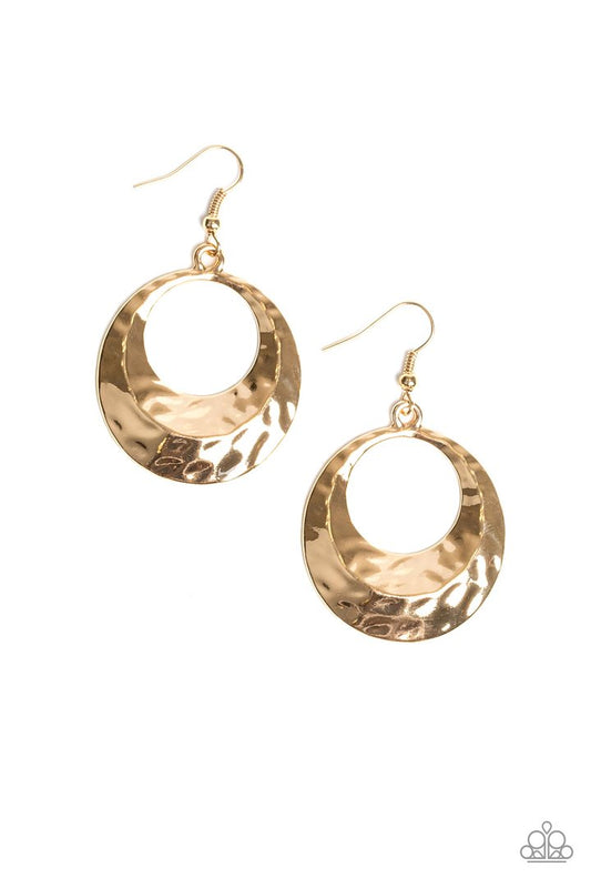 Paparazzi Savory Shimmer - Gold Earrings