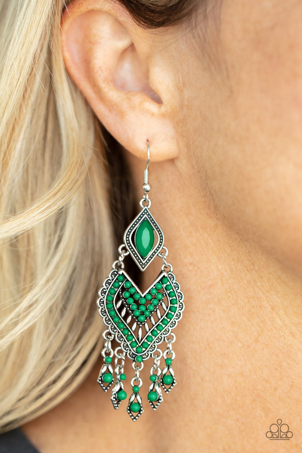 Dark Green Gold Long Big Crystal Pageant Dangle Earrings Jewelry Necklace  Set | eBay