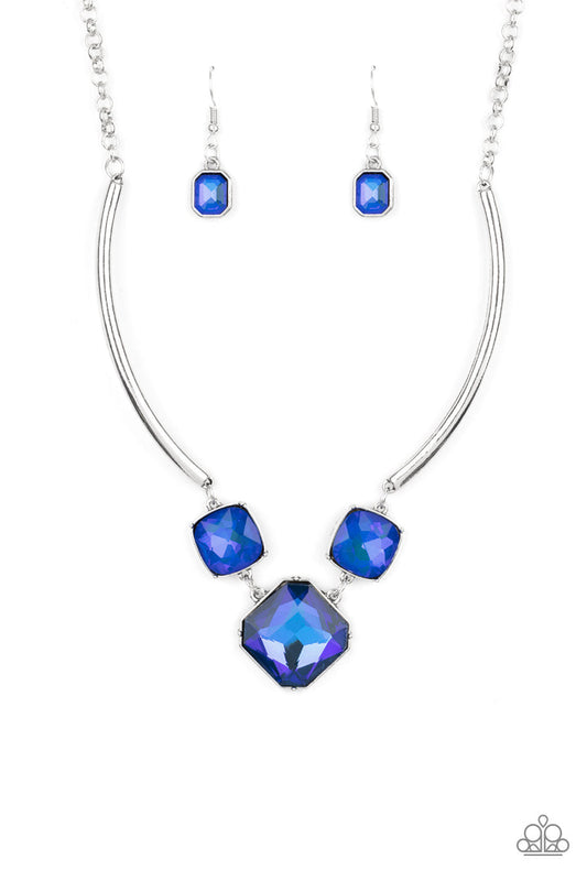 Paparazzi Divine IRIDESCENCE - Blue Necklace - Life of the Party - October 2021