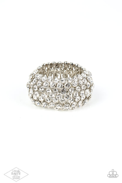 Paparazzi Zi Collection - Playing With Fire - White Zi Bracelet