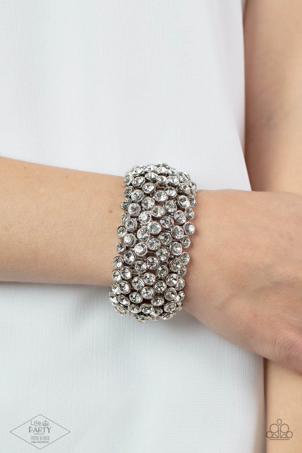 Paparazzi Zi Collection - Playing With Fire - White Zi Bracelet