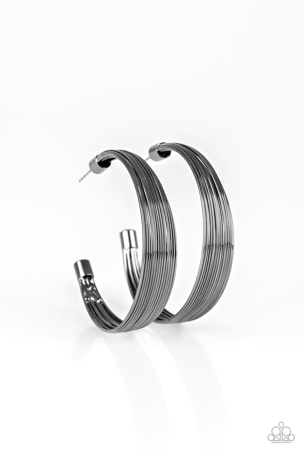 Paparazzi Live Wire - Black Earrings