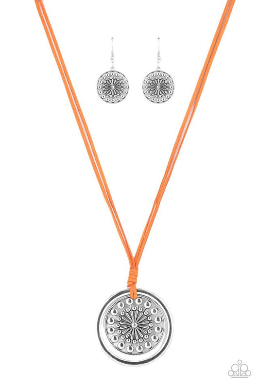 Paparazzi One MANDALA Show - Orange Necklace