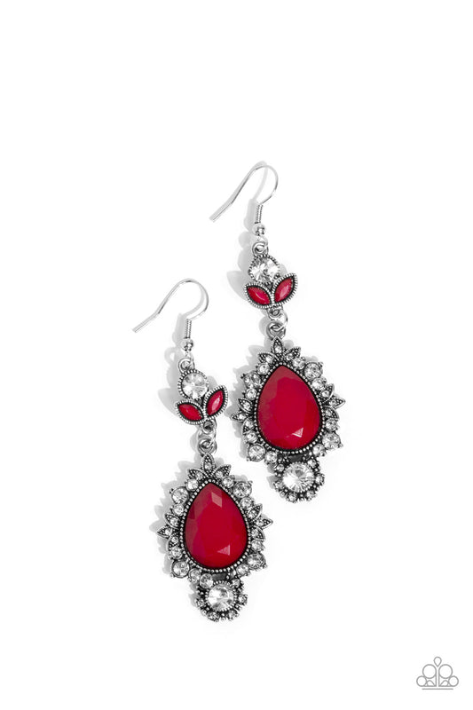Paparazzi SELFIE-Esteem - Red Earrings - 2022 Convention Collection
