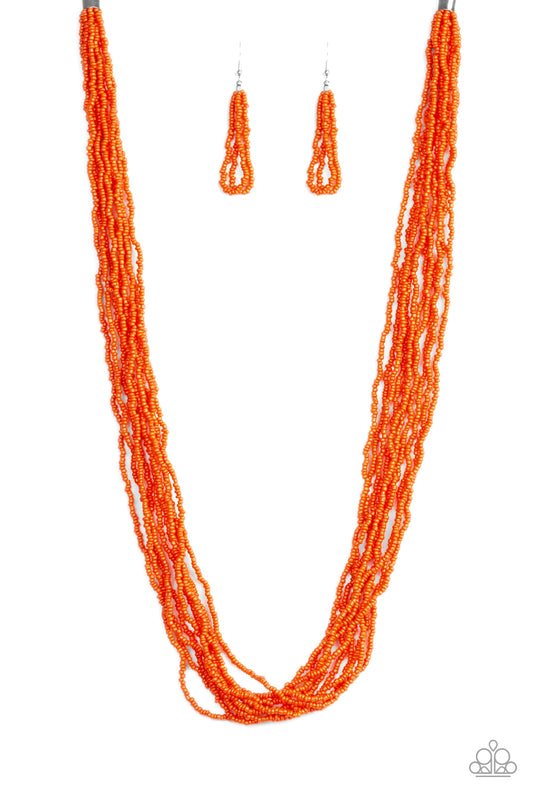 Paparazzi Congo Colada - Orange Necklace