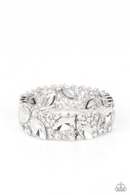 Paparazzi Full Body Chills - White Bracelet - Life Of The Party - March 2022