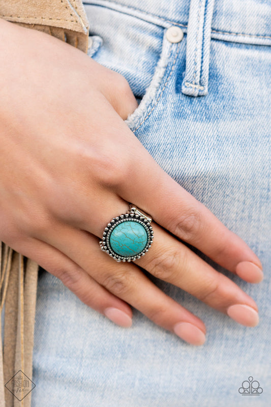 Paparazzi Mesa Mecca - Blue Ring - Fashion Fix - June 2022