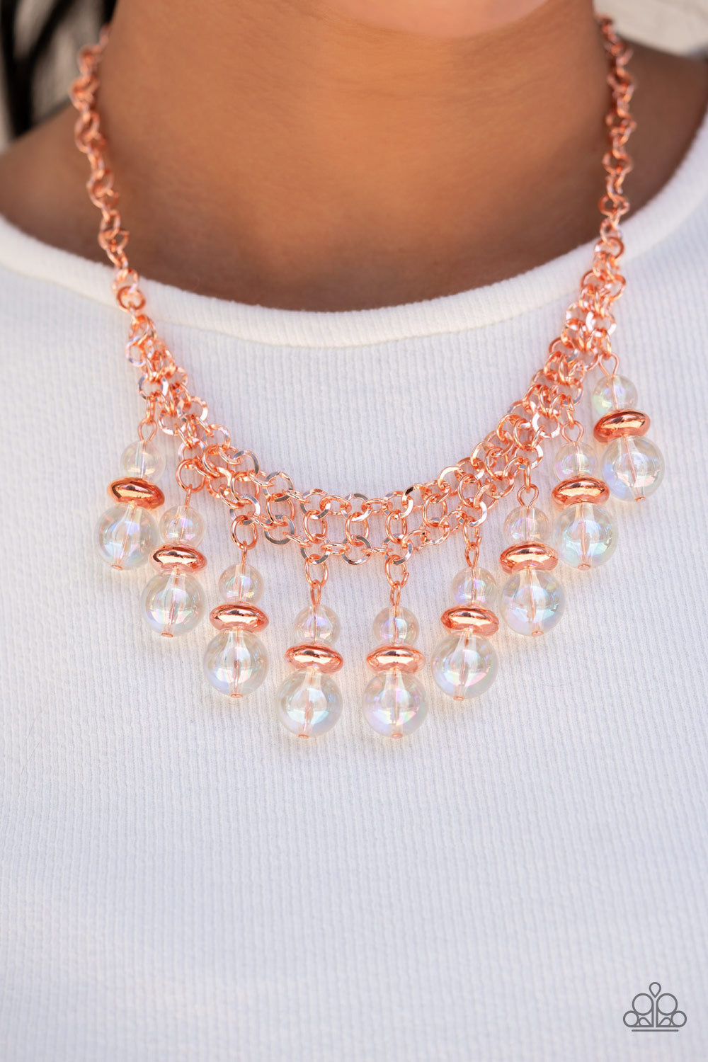 Paparazzi Deep Space Diva - Copper Iridescent Necklace - 2022 Convention Collection