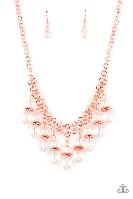 Paparazzi Deep Space Diva - Copper Iridescent Necklace - 2022 Convention Collection