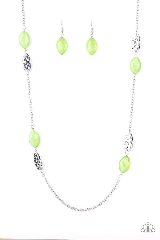 Paparazzi Beachfront Beauty - Green Necklace