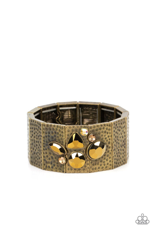 Paparazzi Flickering Fortune - Brass Bracelet - 2022 Convention Collection