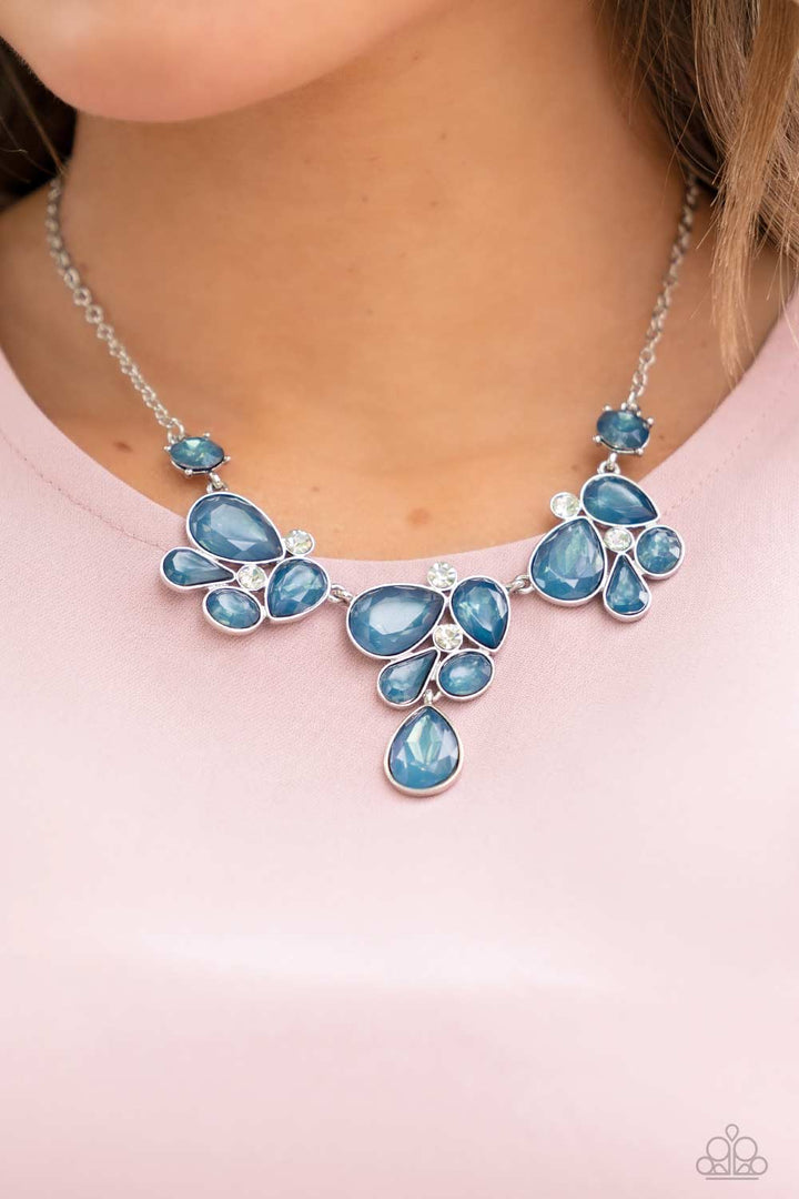 Paparazzi Everglade Escape - Blue Necklace - 2022 Convention Collection