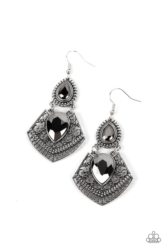 Paparazzi Royal Remix - Silver Earrings - 2022 Convention Collection