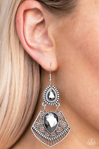 Paparazzi Royal Remix - Silver Earrings - 2022 Convention Collection