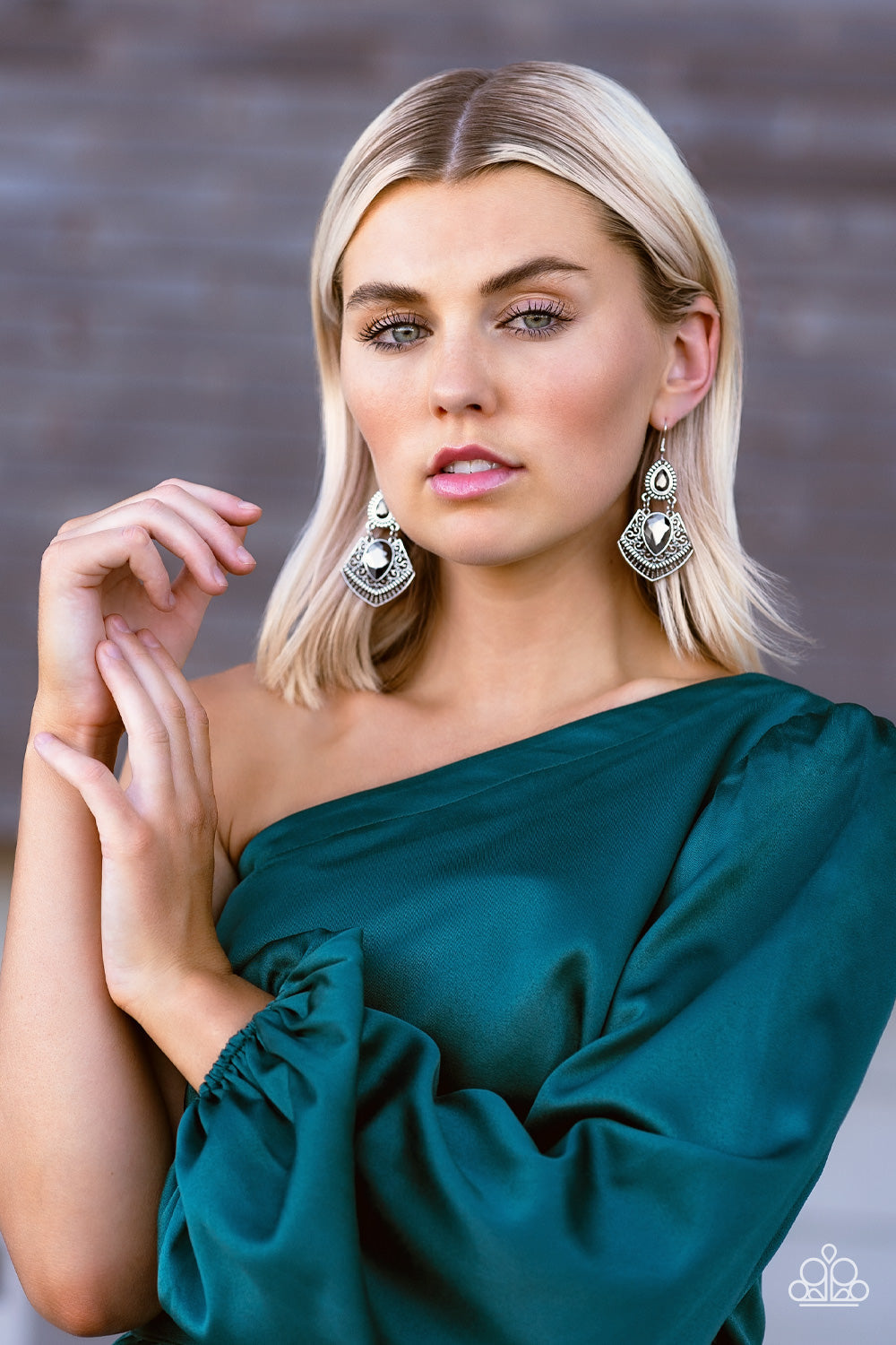 Paparazzi Royal Remix - Silver Earrings - 2022 Convention Collection