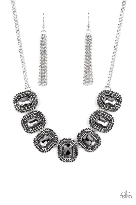 Paparazzi Iced Iron - Silver Necklace - 2022 Convention Collection