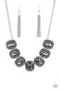 Paparazzi Iced Iron - Silver Necklace - 2022 Convention Collection