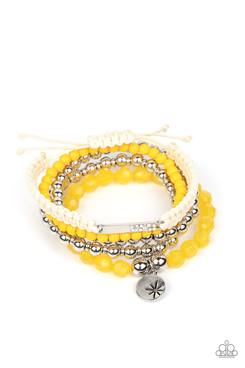 Paparazzi Offshore Outing - Yellow Bracelet - 2022 Convention Collection