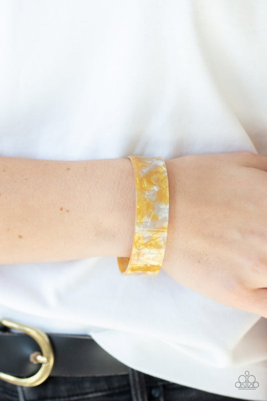 Paparazzi Glaze Daze - Yellow Bracelet