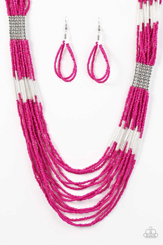 Paparazzi Let It Bead - Pink Necklace