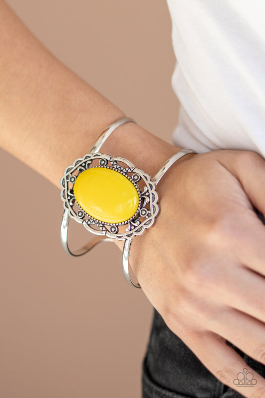 Paparazzi Vibrantly Vibrant - Yellow Bracelet